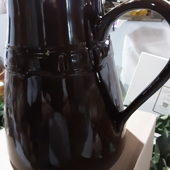 Longaberger  woven traditions chocolate cottage pitcher - Picture 4 of 6